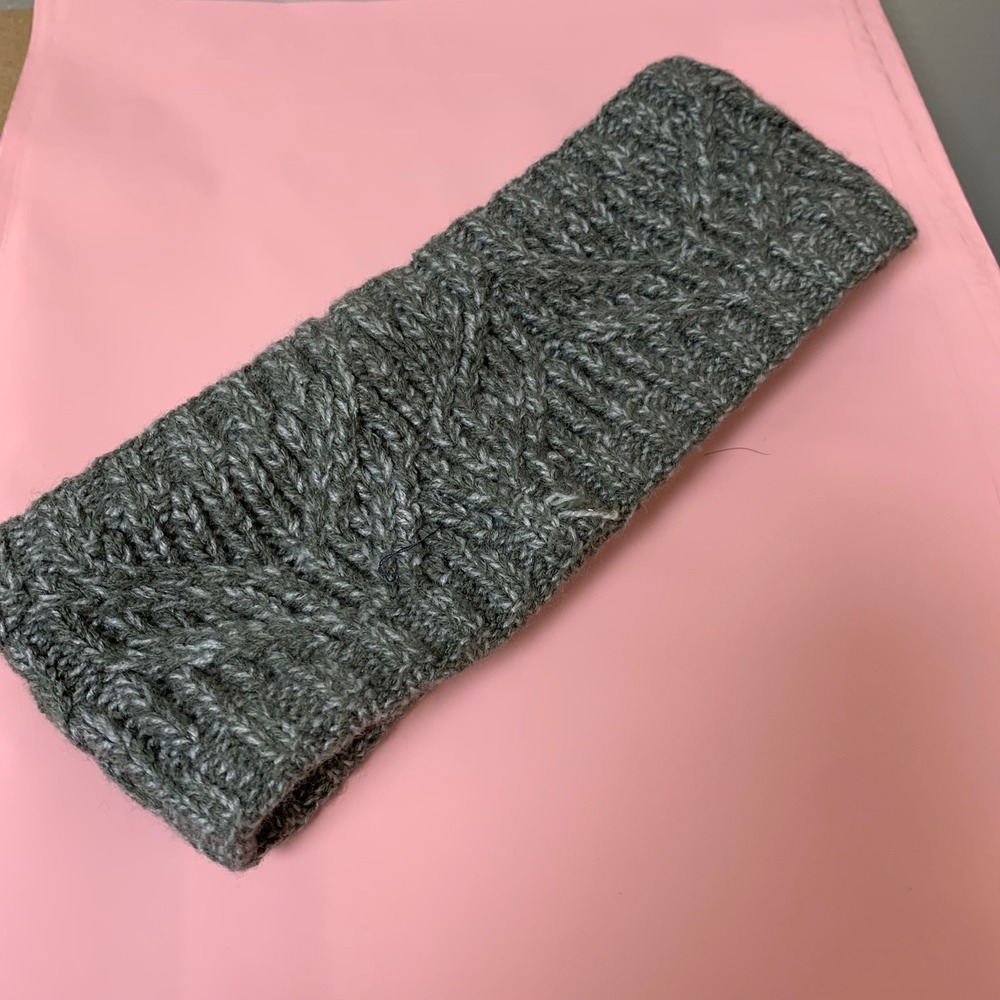Under Armour Headband Women OS Grey Excellent Fleece Lined Cable Knit Ear Warmer